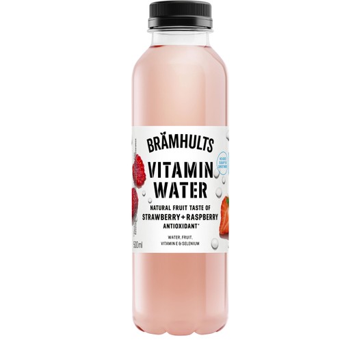 Vitamindryck Jordgubb & Hallonsmak 500ml Brämhults