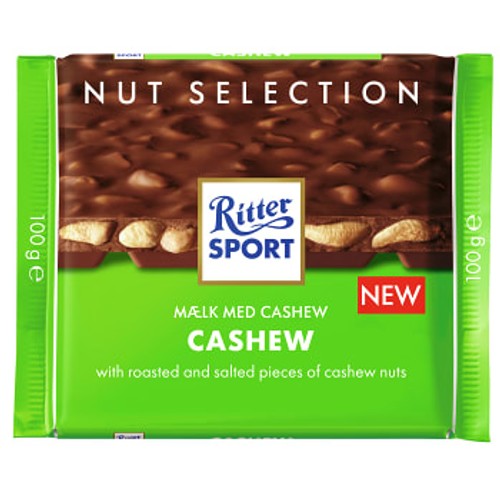 Chokladkaka med cashewnötter 100g Ritter