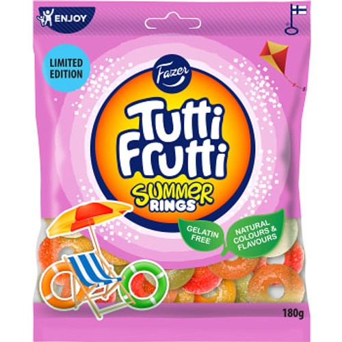 Tutti Frutti Summer Rings 180g Fazer