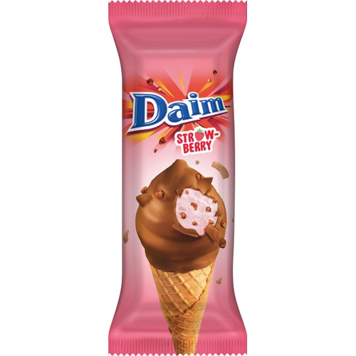 Glasstrut Daim jordgubb 1-p GB Glace