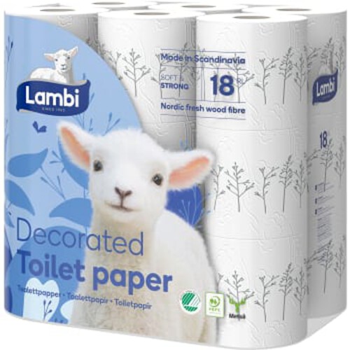 Toalettpapper Dekor 18-p Lambi