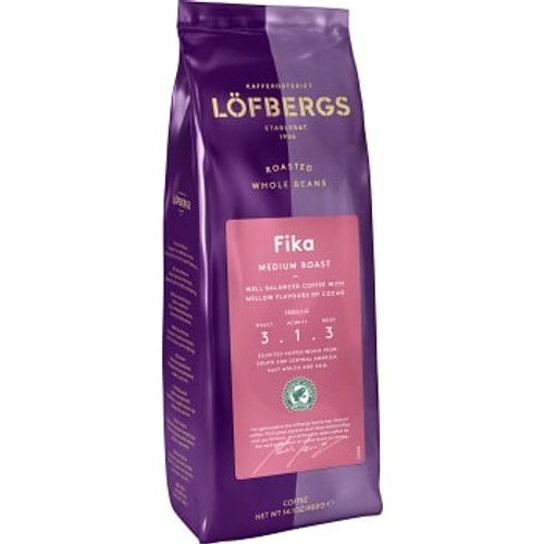 Kaffe Hela bönor Mellanrost Fika 400g Löfbergs