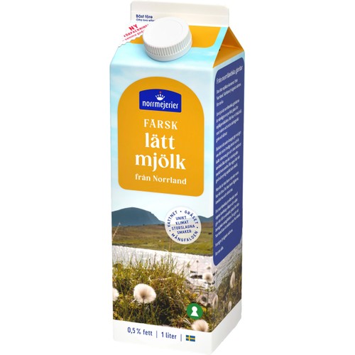 Lättmjölk 0,5% 1000ml Norrmejerier