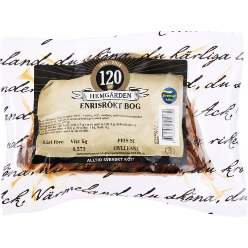 Bog Enrisrökt ca 575g Hemgården