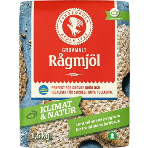 Rågmjöl Grovmalt 1,5kg Kungsörnen