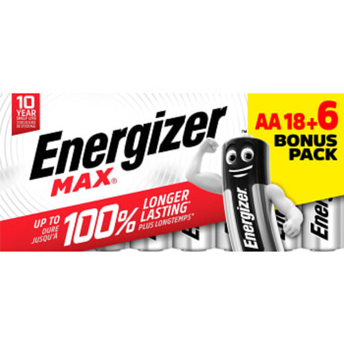 Batteri Max AA 18+6 Energizer