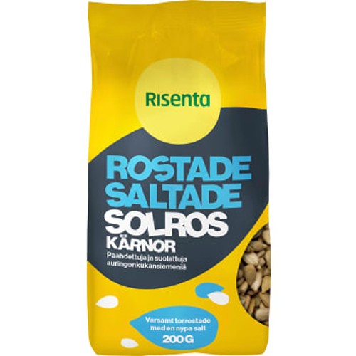 Solroskärnor Torrostade & lättsaltade 200g Risenta