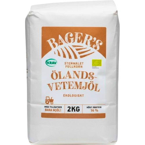 Fullkornsmjöl Stenmalet Eko 2kg Bager's