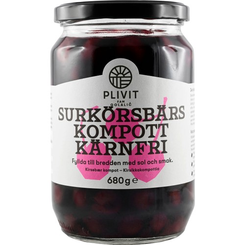 Cherrykompott Kärnfri 680g Plivit