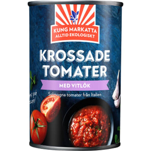 Krossade Tomater Vitlök Ekologisk 400g Kung markatta