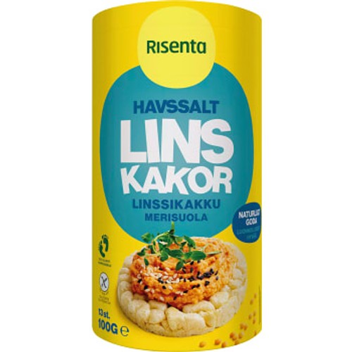 Linskakor Havssalt Glutenfri 100g Risenta