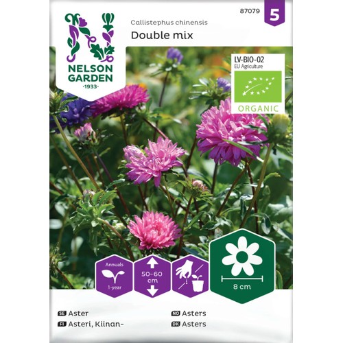 Aster, Dubbel, mix, Organic