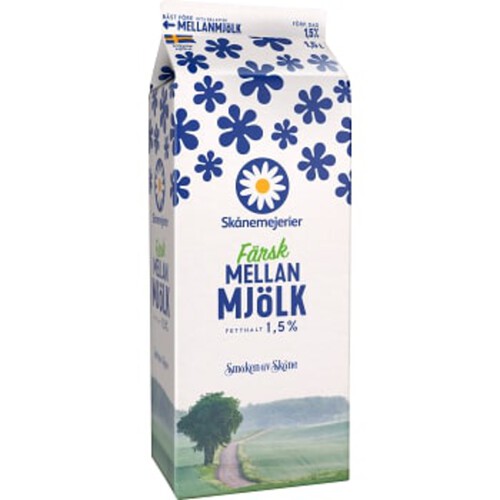 Mellanmjölk 1,5% 1,5l Skånemejerier