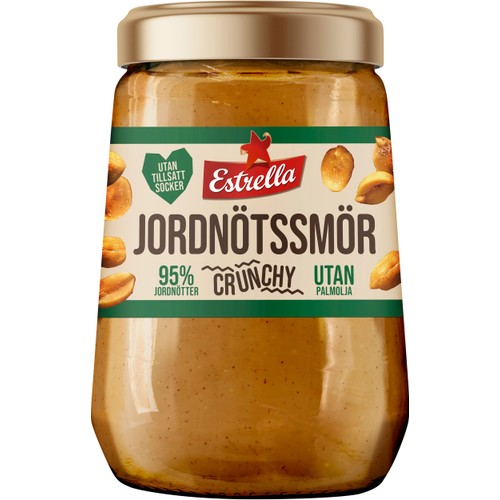 Jordnötssmör Crunchy 340g Estrella