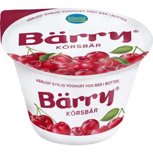 Yoghurt Körsbär 2,7% 250g Bärry 