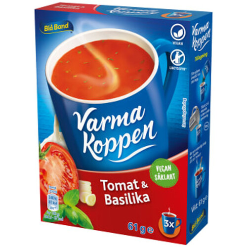 Soppa Tomat & Basilika Varma Koppen 61g Blå Band