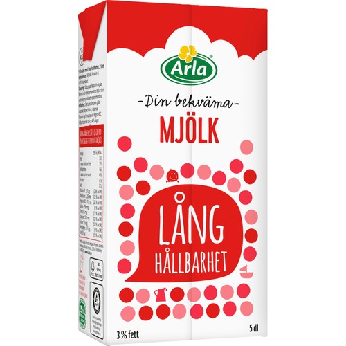 Mjölk Lång hållbarhet 3% 5dl Arla