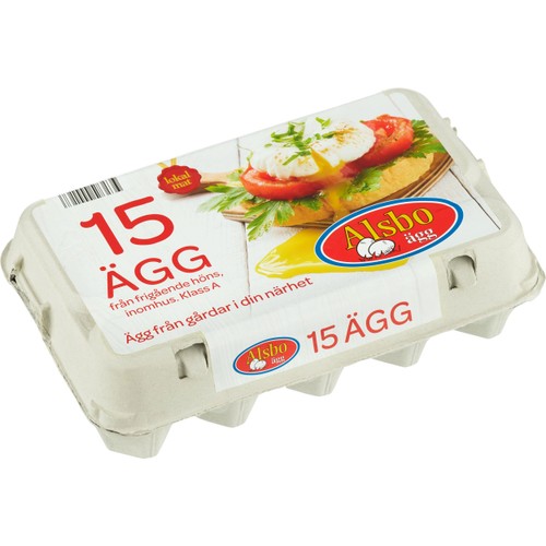 Ägg M 15-pack Alsbo Ägg