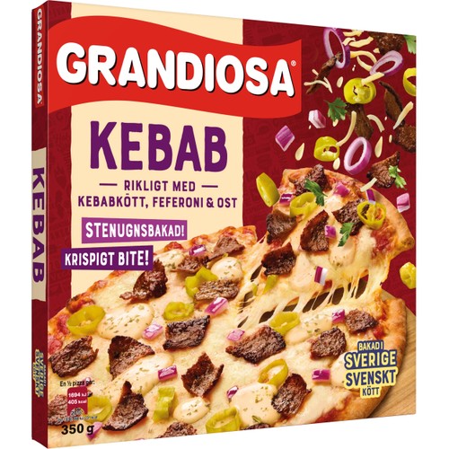 Pizza Kebab Fryst 350g Grandiosa