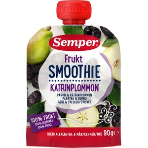 Smoothie Katrinplommon & Päron Från 6m 90g Semper