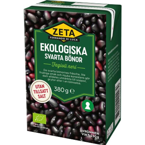 Bönor Svarta  Ekologisk 380g Zeta