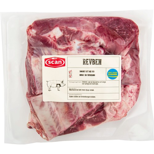 Revben Färsk Knäckta av Gris ca 1kg Scan