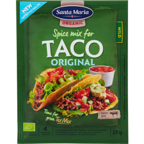 Taco Kryddmix Original Ekologisk 28g Santa Maria