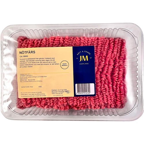 Nötfärs ca 1,5kg JM Kött & Chark