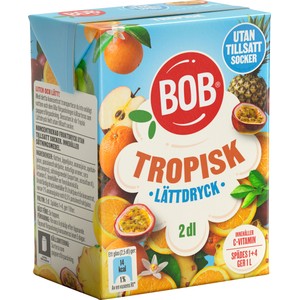 Lättdryck Tropiska frukter sockerfri 20cl BOB