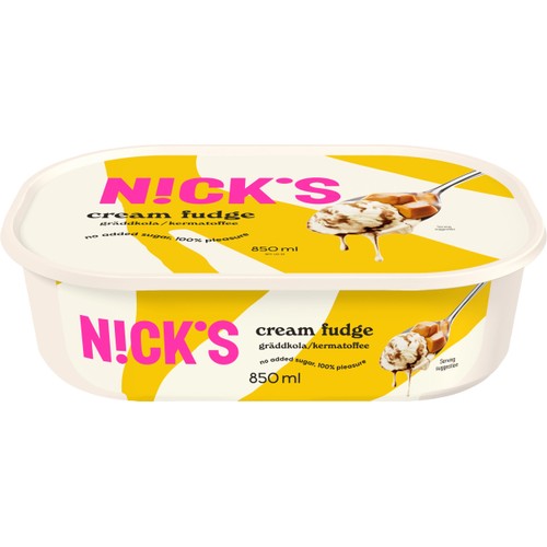 Gräddkolaglass familjepack 850ml Nick´s