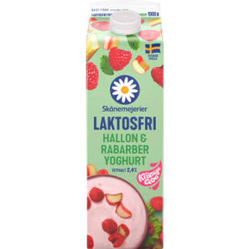 Yoghurt Hallon Rabarber Laktosfri 2,4% 1000g Skånemejerier