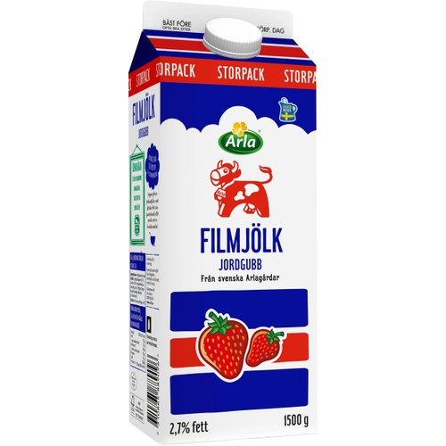 Filmjölk 2,7% Jordgubb 1,5l Arla Ko®