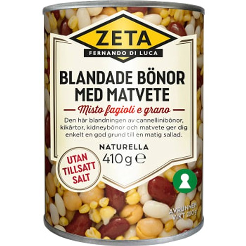 Blandade Bönor med Matvete 410g Zeta