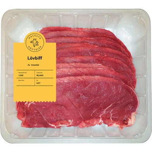 Lövbiff av innanlår ca 1kg Hacksta Köttdisk