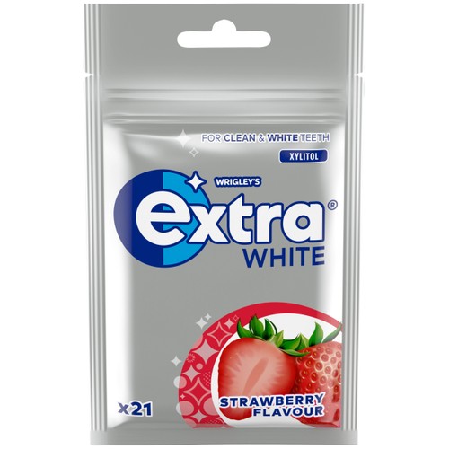 Tuggummi Strawberry 21-p Extra White