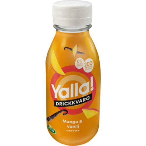 Drickkvarg Mango & Vanilj Laktosfri 0,1% 350ml Yalla®