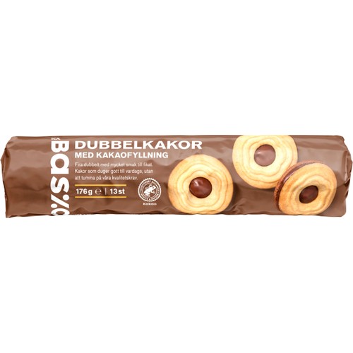 Dubbelkex kakaofyl 176 g ICA Basic