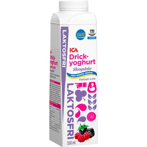 Drickyoghurt Skogsbär Laktosfri 33cl ICA