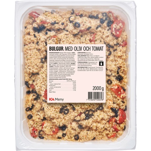 Bulgur med Oliv och Tomat 2kg ICA Meny