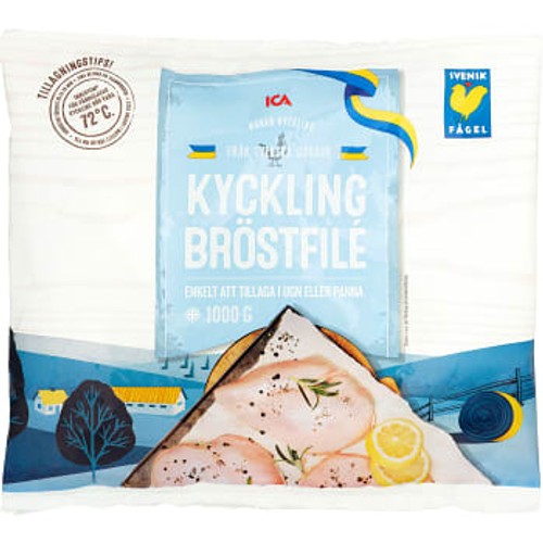 Kyckling bröstfile Fryst mörad 1kg ICA