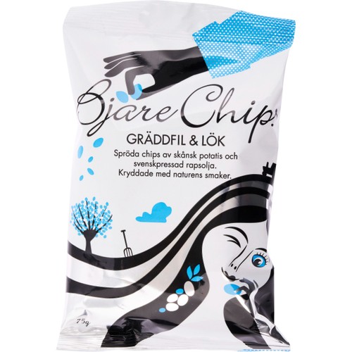 Chips Gräddfil & lök 75g Bjäre Chips