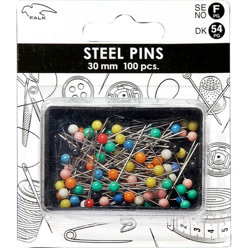 Knappnål 100-pack 30mm Falk