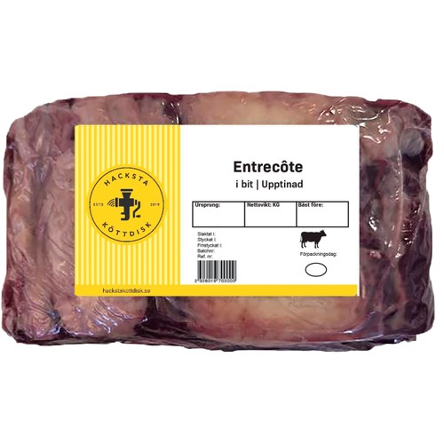 Entrecôte Frystinad i bit ca 1kg Hacksta Köttdisk