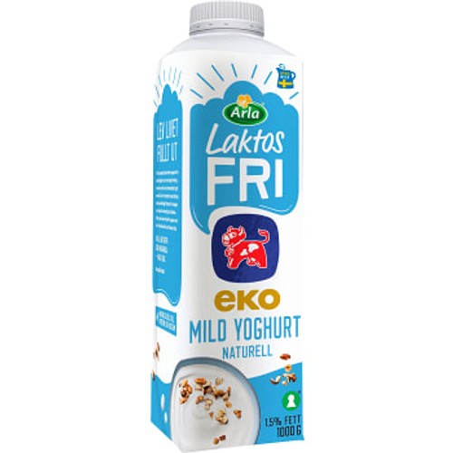 Yoghurt mild naturell Laktosfri 1,5% Ekologisk 1000g Arla Ko®