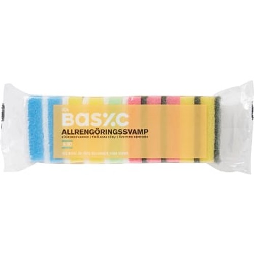 Allrengöringssvamp 10-p ICA Basic