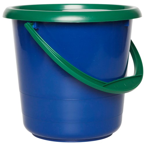 Hink med lock Blå/grön 5l Nordiska Plast AB