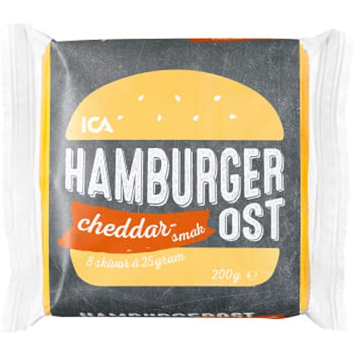 Hamburgerost cheddarsmak 200g ICA