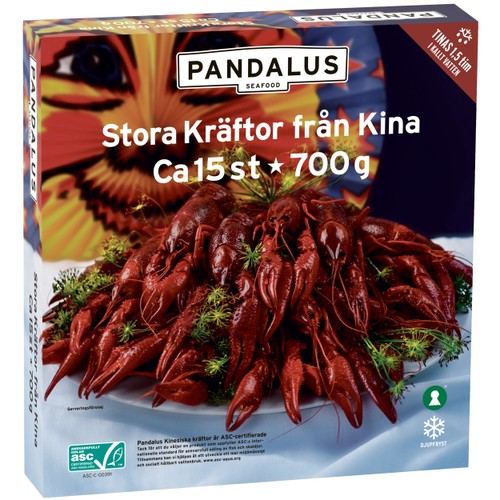 Kräftor Kinesiska Stora vildfångade 700g Pandalus