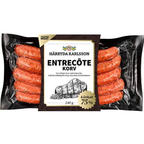 Entrecotekorv 75% Kötthalt 240g Härryda Karlsson
