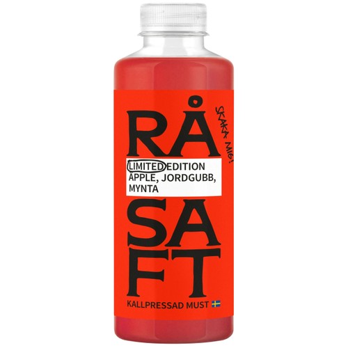Juice Äpple Jordgubb Mynta LTD 700ml Råsaft